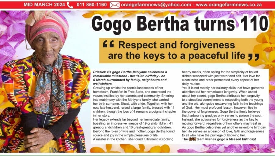 Orange Farm News Mid March 2024